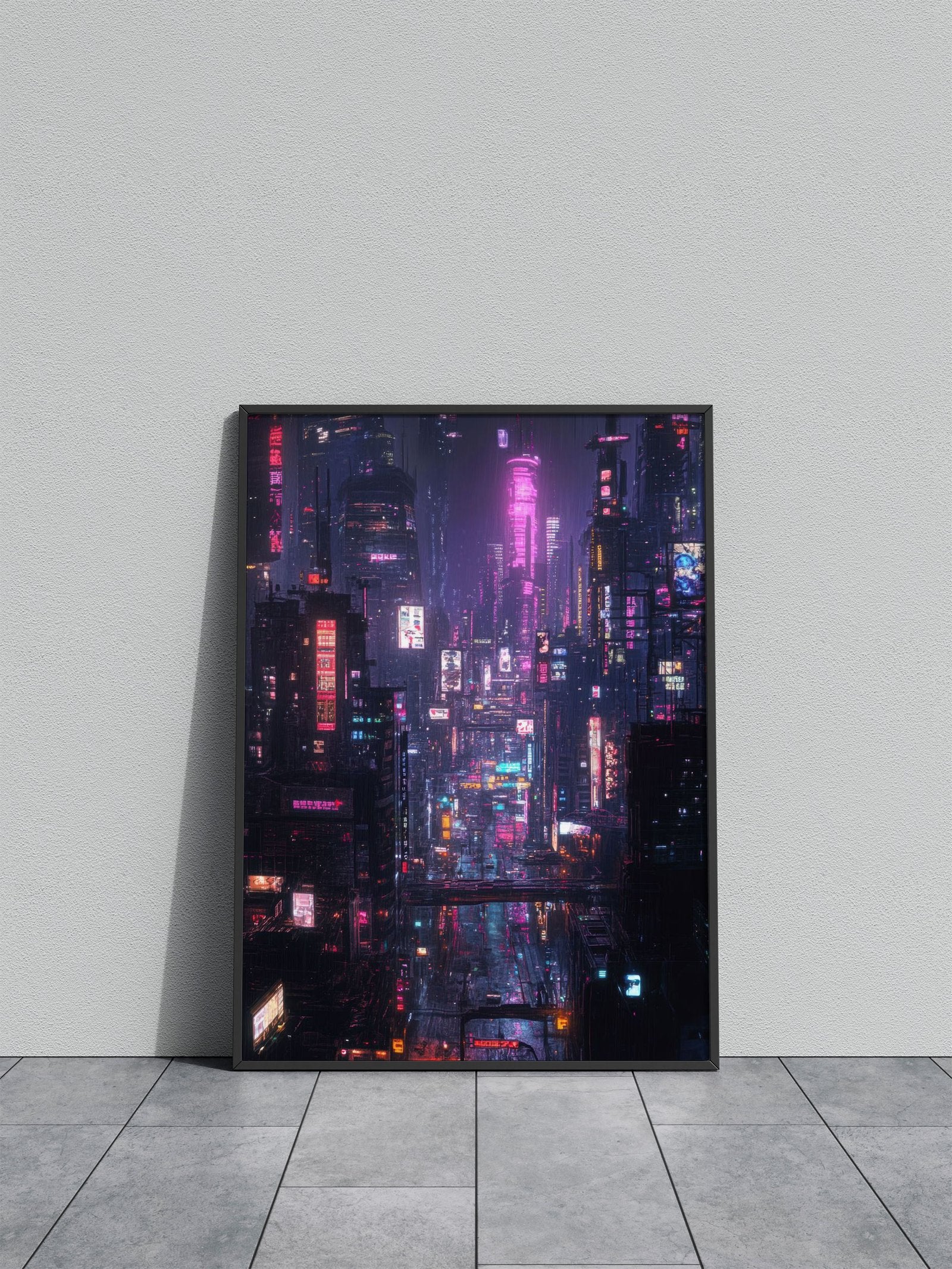 Neon Japanese City 8 Asian Style Poster | Wal l Art for Home & Office | High-Quality Print - High-Quality Visual Display