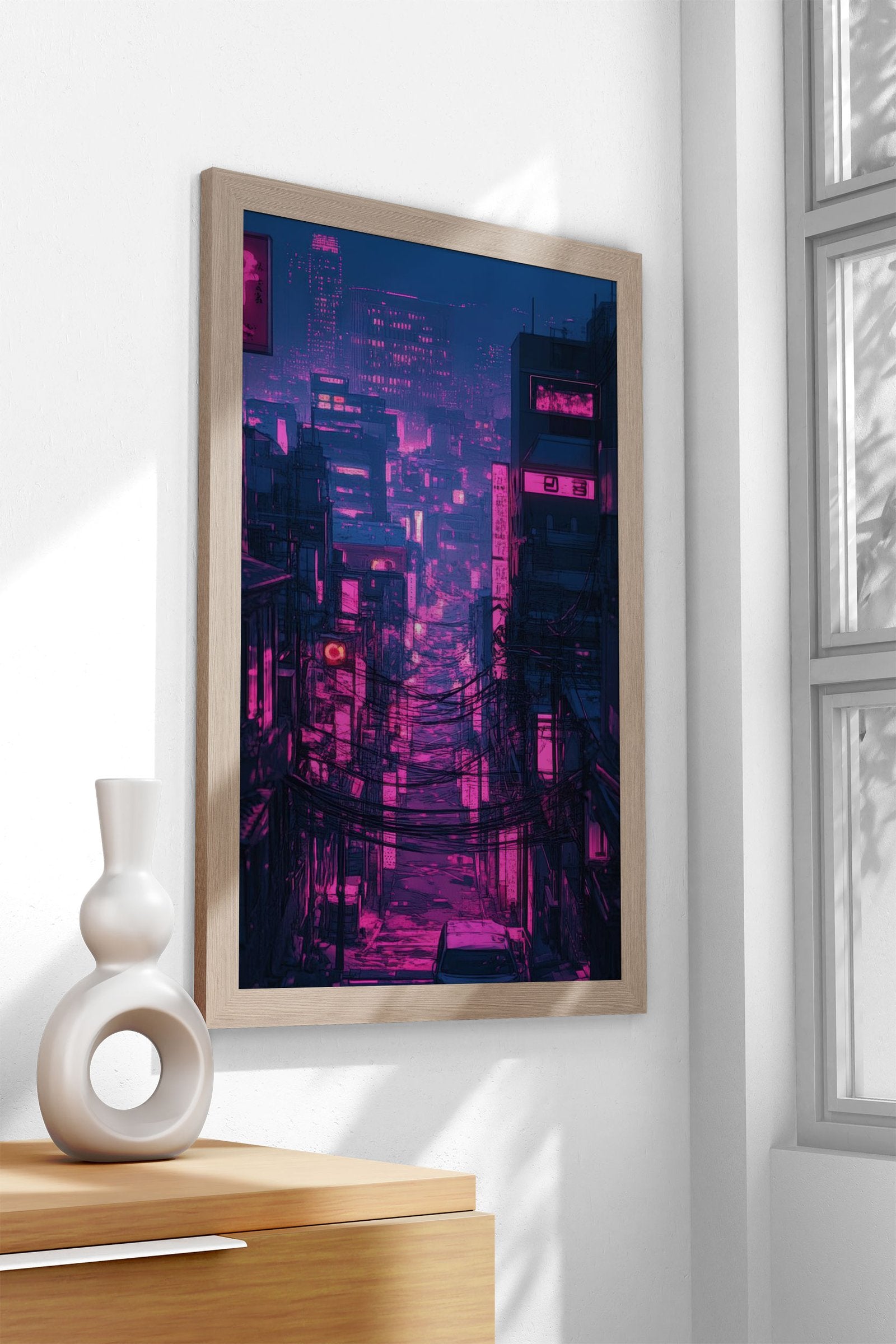 Neon Japanese Cyberpunk 2 Asian Style Post er | Wall Art for Home & Office | High-Quality Print - High-Quality Visual Display