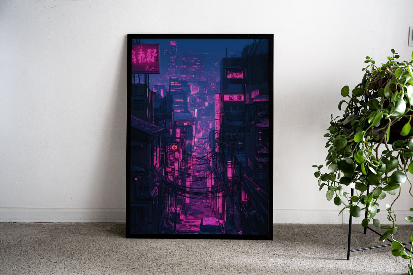 Neon Japanese Cyberpunk 2 Asian Style Post er | Wall Art for Home & Office | High-Quality Print - High-Quality Visual Display