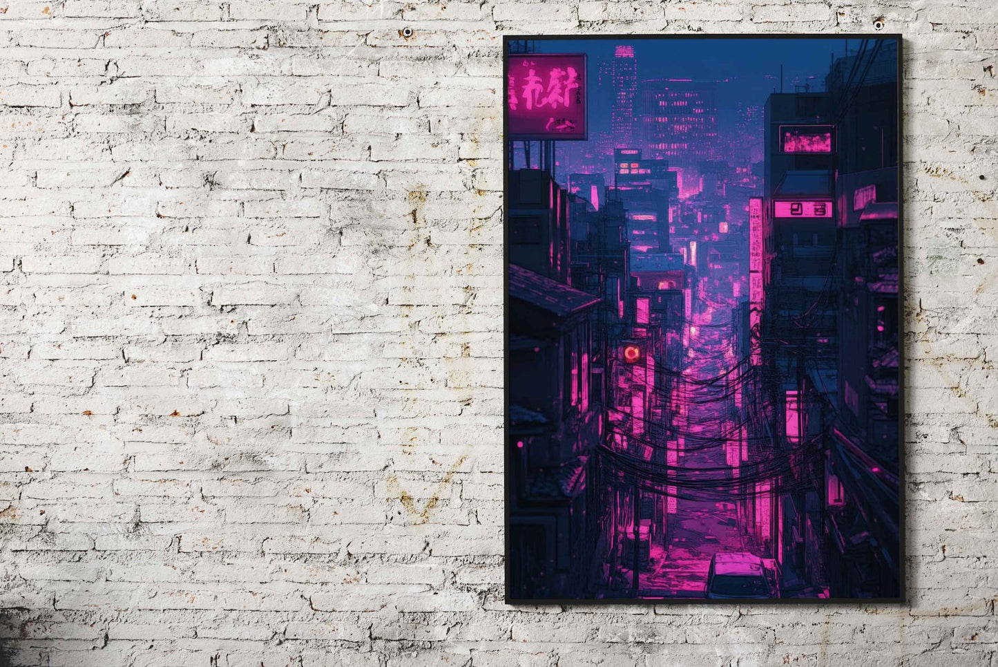 Neon Japanese Cyberpunk 2 Asian Style Post er | Wall Art for Home & Office | High-Quality Print - High-Quality Visual Display