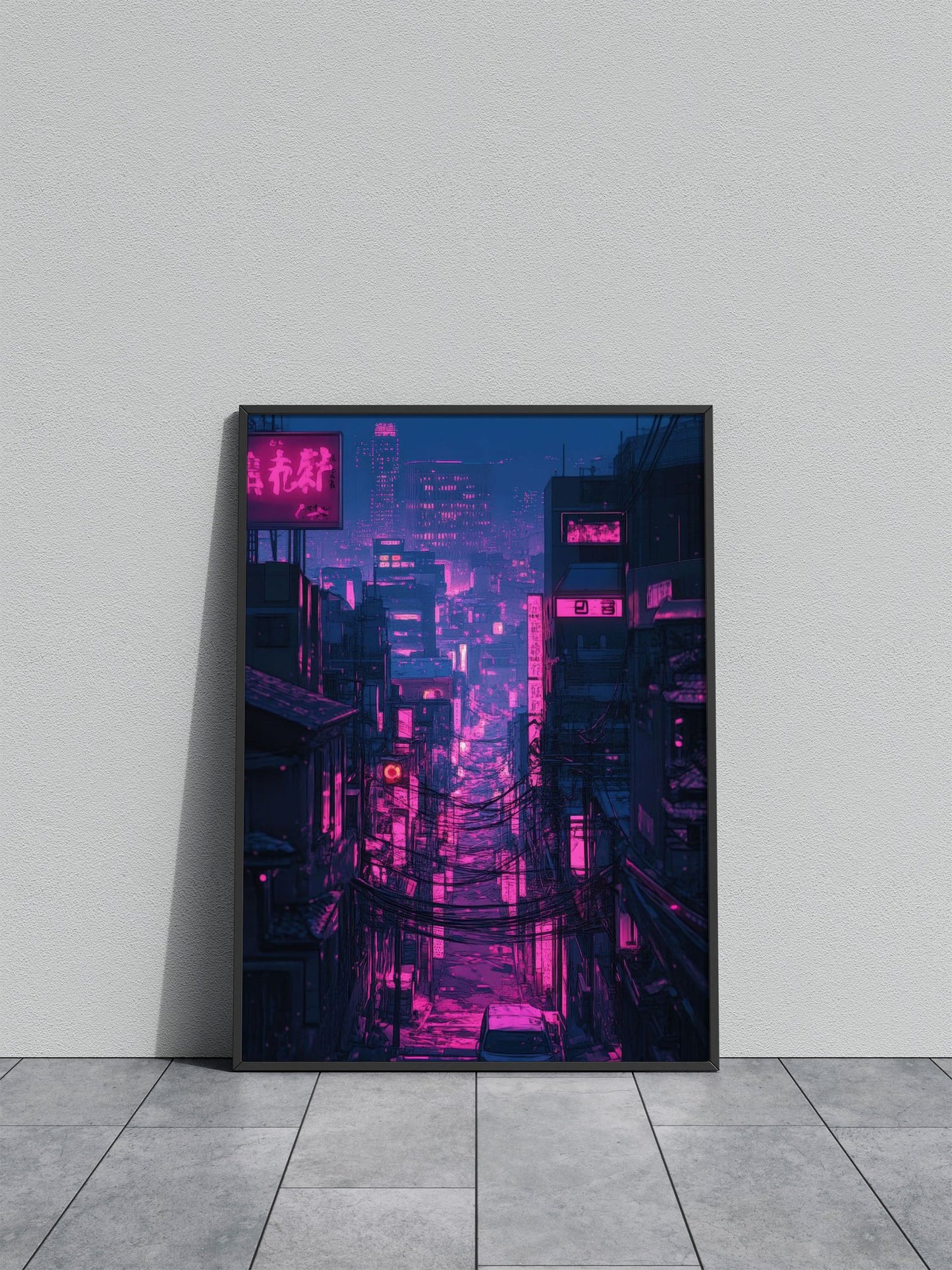 Neon Japanese Cyberpunk 2 Asian Style Post er | Wall Art for Home & Office | High-Quality Print - High-Quality Visual Display
