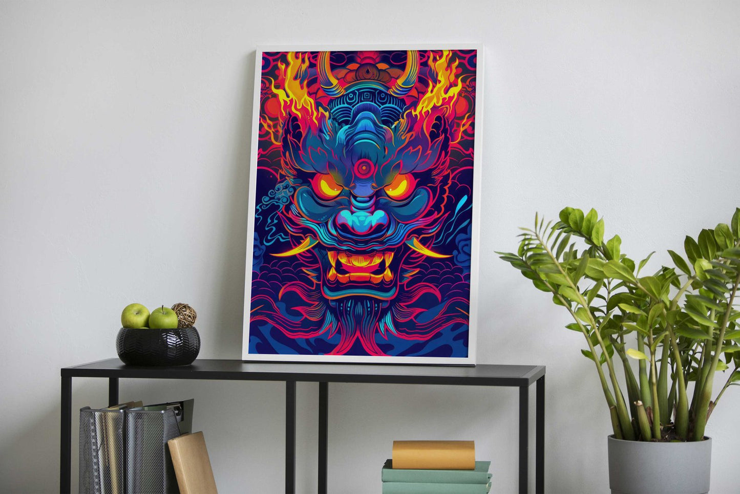 Neon Japanese Yokai Asian Style Poster | Wall  Art for Home & Office | High-Quality Print - High-Quality Visual Display