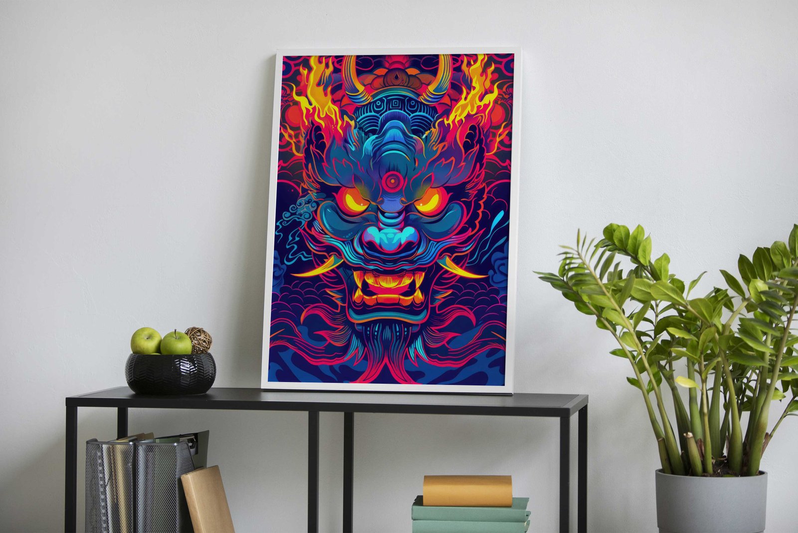 Neon Japanese Yokai Asian Style Poster | Wall  Art for Home & Office | High-Quality Print - High-Quality Visual Display