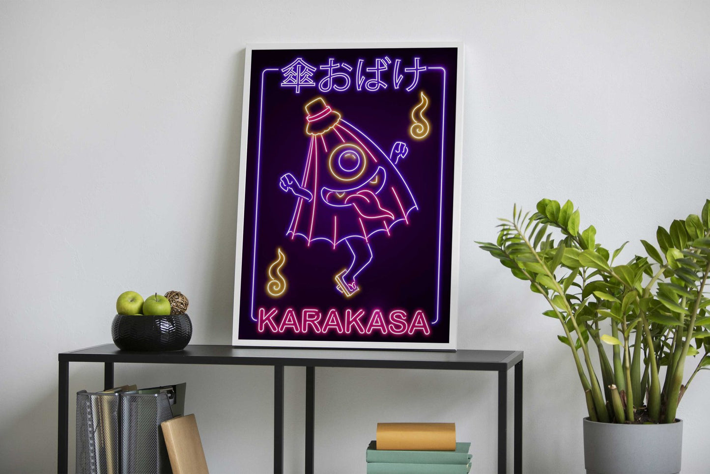 Neon Karakasa Yokai Asian Style Poster | Wall  Art for Home & Office | High-Quality Print - High-Quality Visual Display