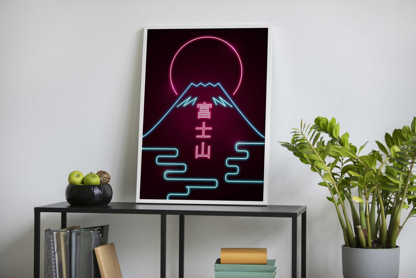 Neon Mount Fuji Asian Style Poster | Wall Art f or Home & Office | High-Quality Print - High-Quality Visual Display