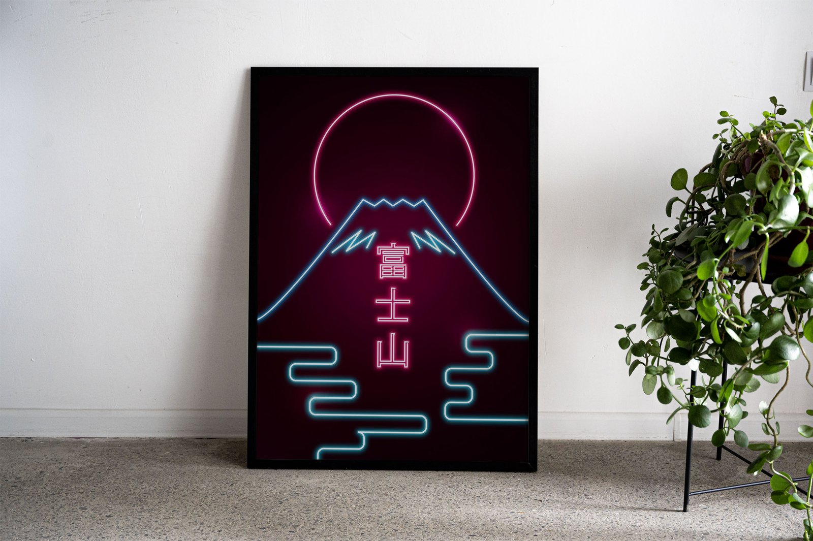 Neon Mount Fuji Asian Style Poster | Wall Art f or Home & Office | High-Quality Print - High-Quality Visual Display