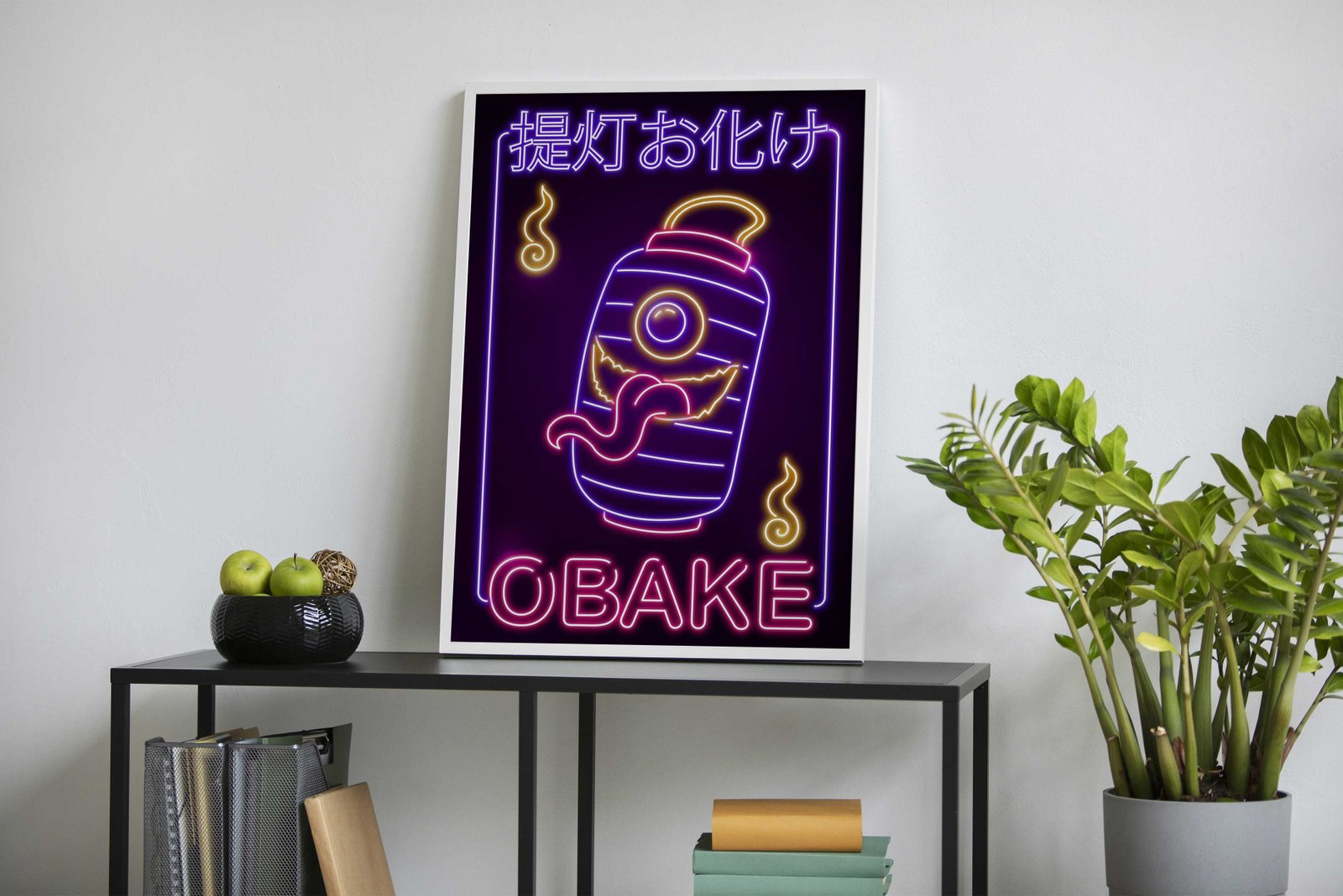 Neon Obake Yokai Asian Style Poster | Wall Ar t for Home & Office | High-Quality Print - High-Quality Visual Display