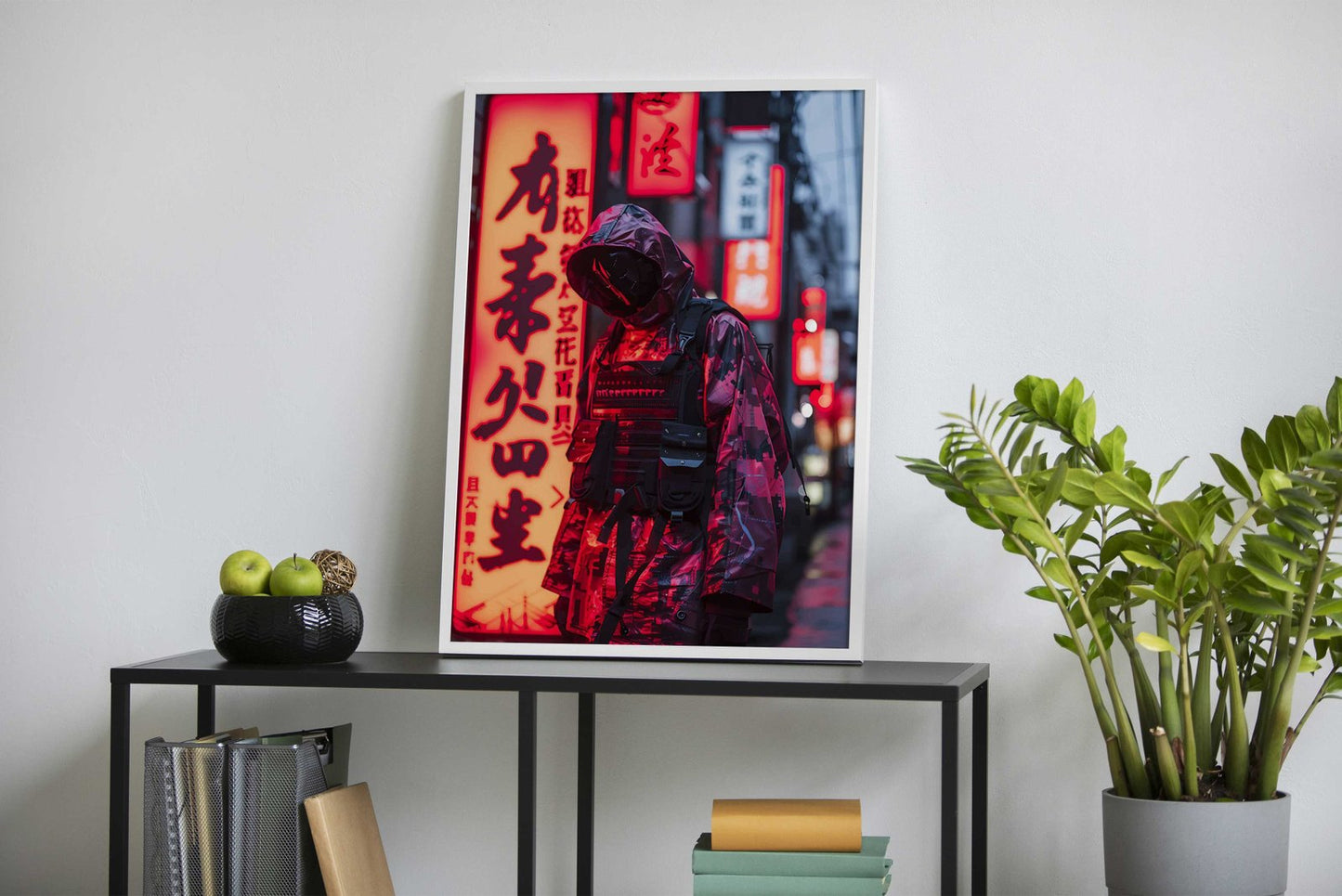 Neon Samurai Cyberpunk Asian Style Poster |  Wall Art for Home & Office | High-Quality Print - High-Quality Visual Display