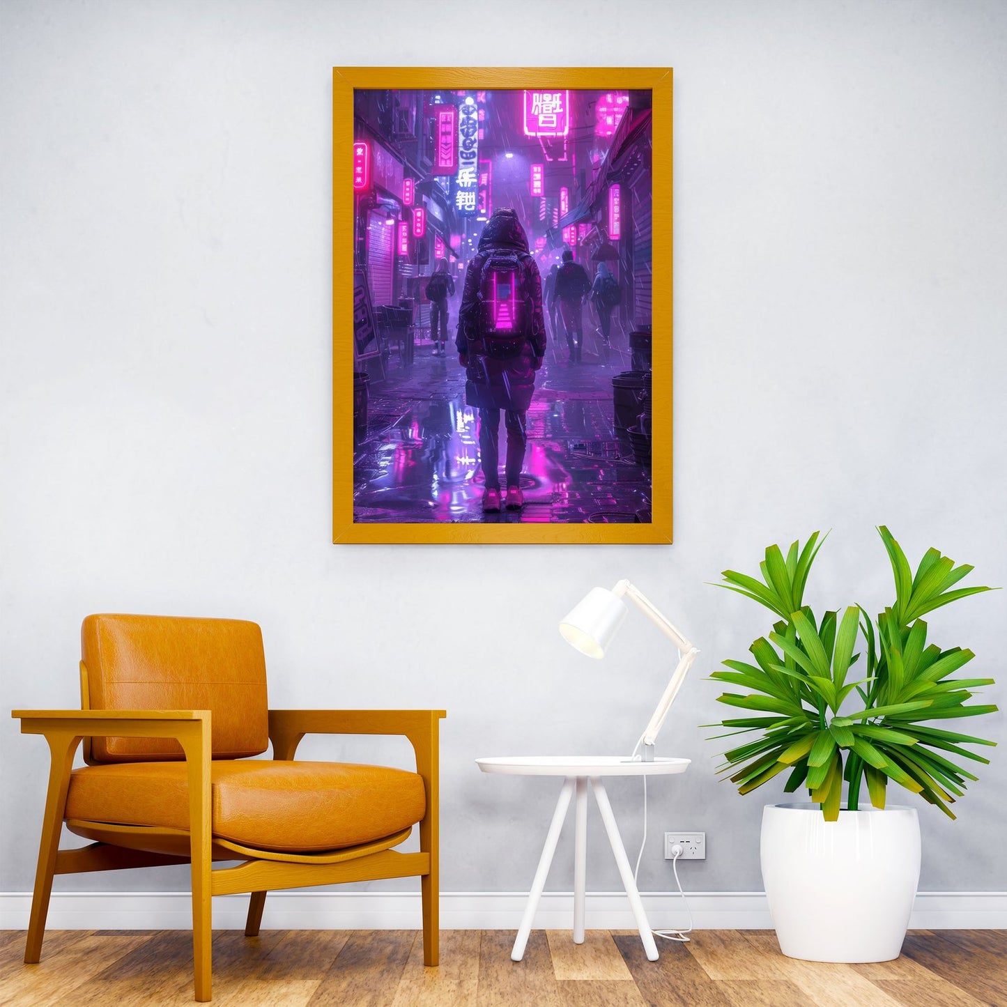Neon Streets Cyber Future Asian Style Poster  | Wall Art for Home & Office | High-Quality Print - High-Quality Visual Display