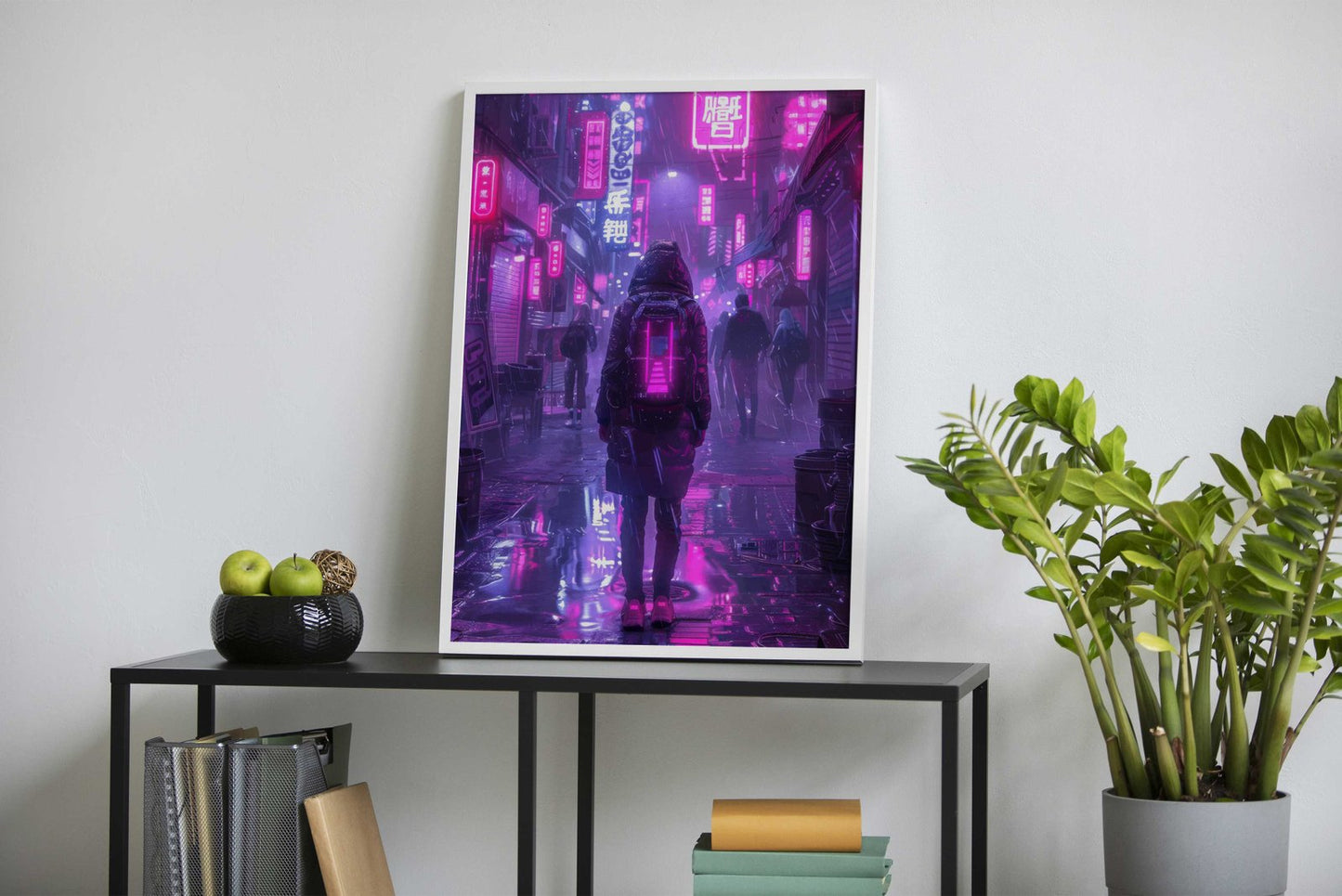Neon Streets Cyber Future Asian Style Poster  | Wall Art for Home & Office | High-Quality Print - High-Quality Visual Display