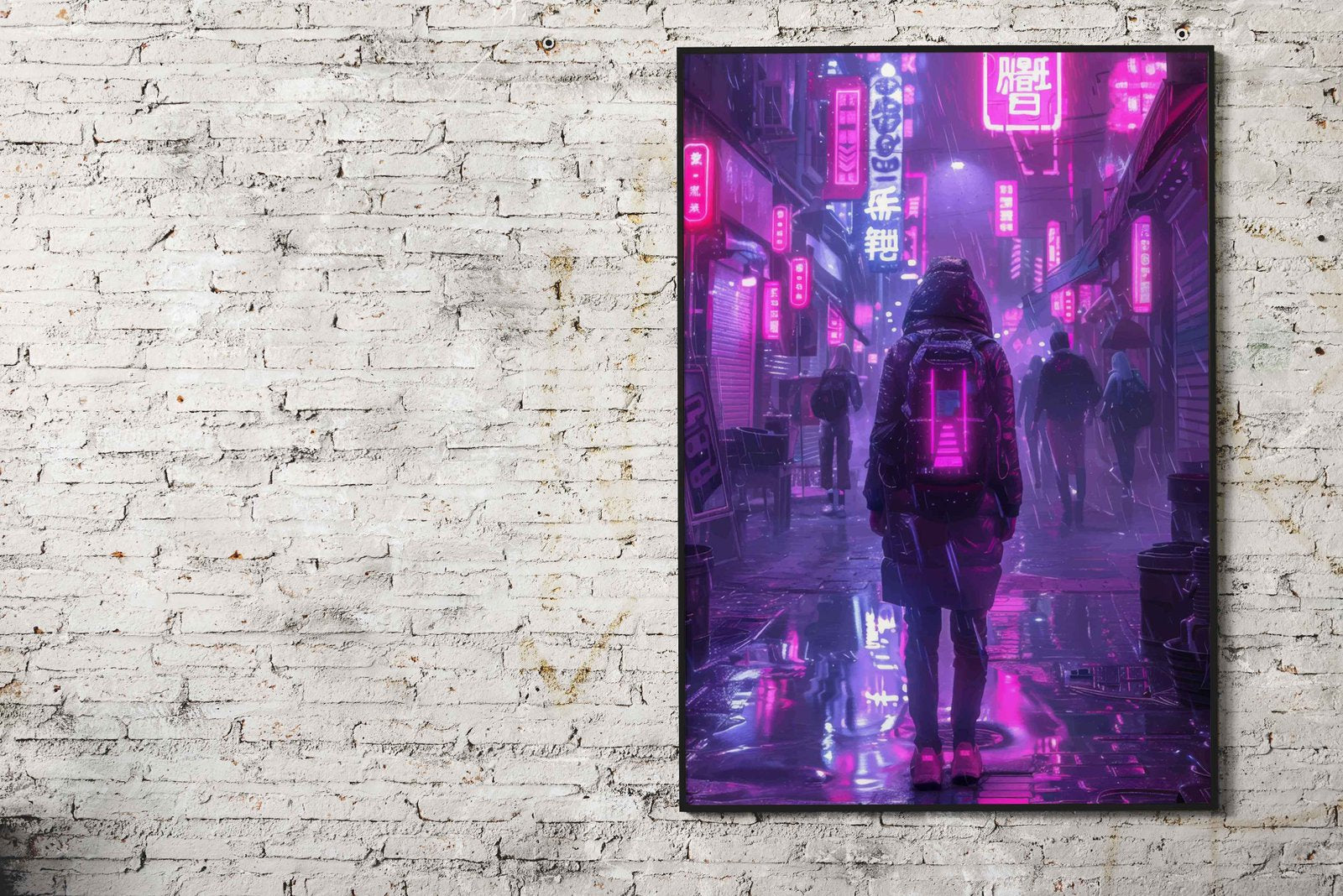 Neon Streets Cyber Future Asian Style Poster  | Wall Art for Home & Office | High-Quality Print - High-Quality Visual Display