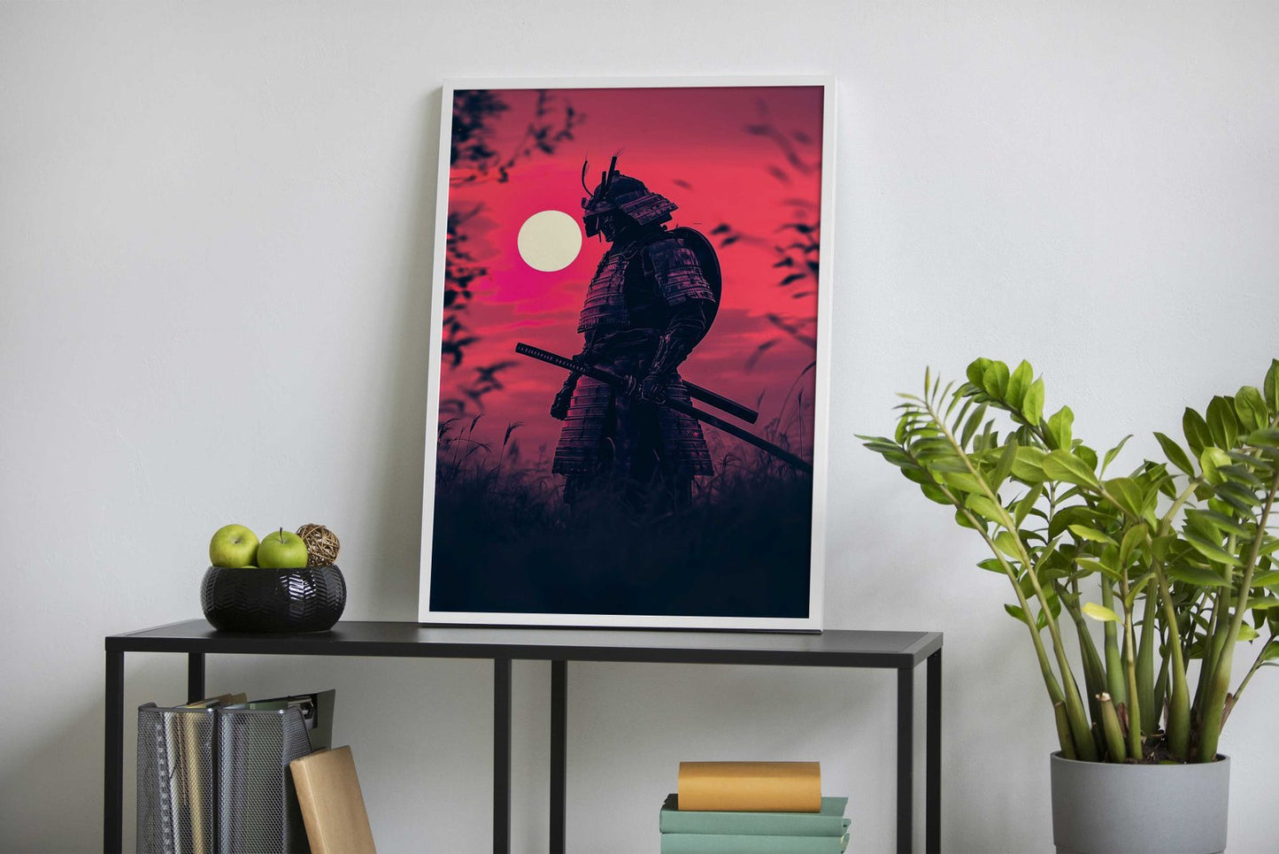 Neon Sunset Cryopunk Samurai Asian Style Po ster | Wall Art for Home & Office | High-Quality Print - High-Quality Visual Display