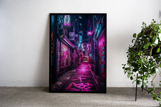 Neon Tokyo Nights Asian Style Poster | Wall A rt for Home & Office | High-Quality Print - High-Quality Visual Display