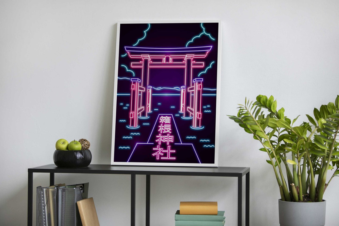 Neon Torii Asian Style Poster | Wall Art for Ho me & Office | High-Quality Print - High-Quality Visual Display