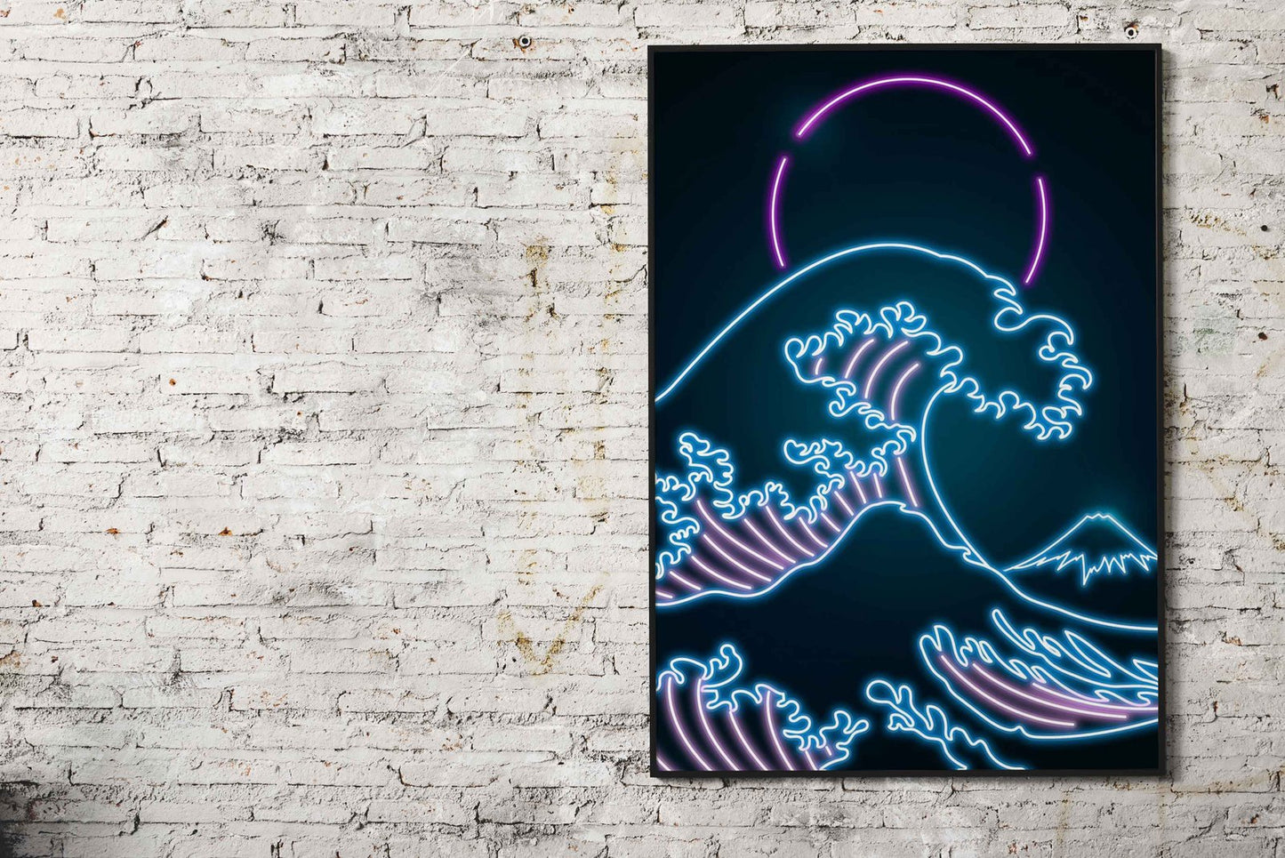 Neon Wave Asian Style Poster | Wall Art for Ho me & Office | High-Quality Print - High-Quality Visual Display