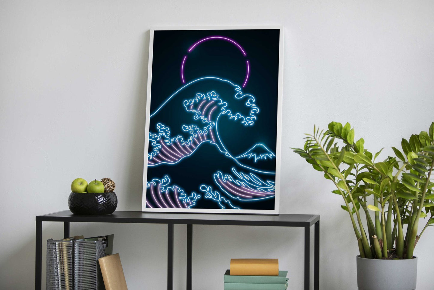 Neon Wave Asian Style Poster | Wall Art for Ho me & Office | High-Quality Print - High-Quality Visual Display