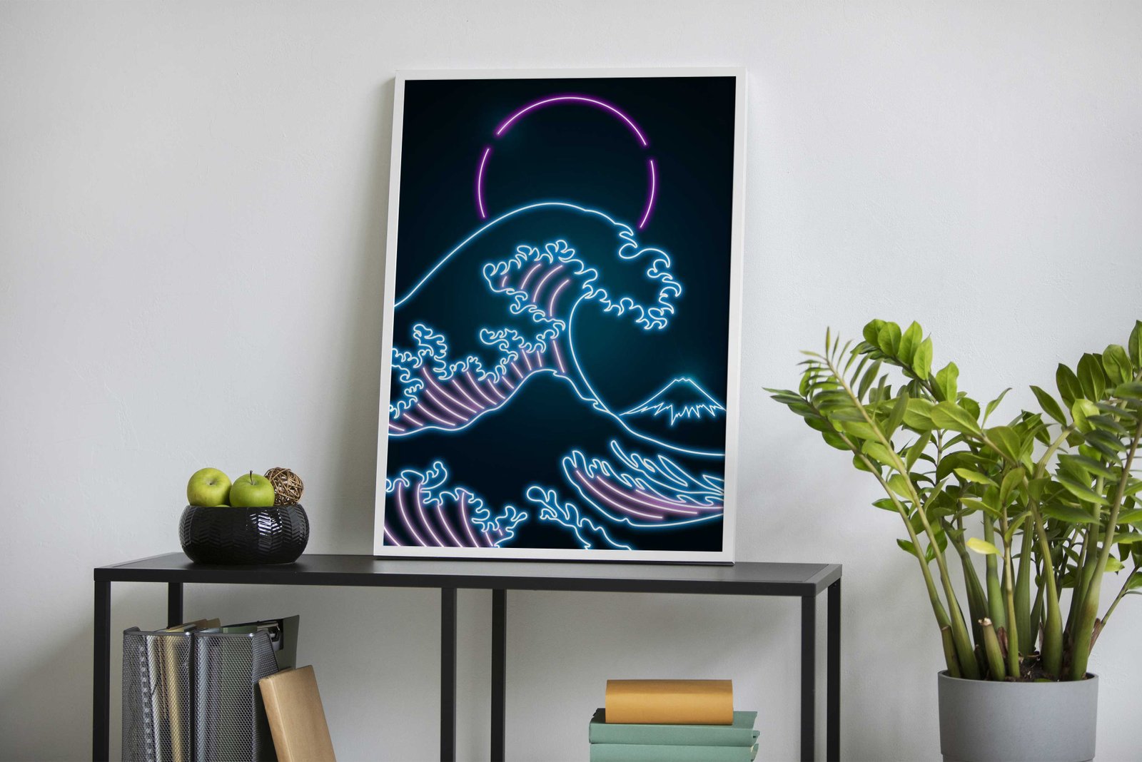 Neon Wave Asian Style Poster | Wall Art for Ho me & Office | High-Quality Print - High-Quality Visual Display