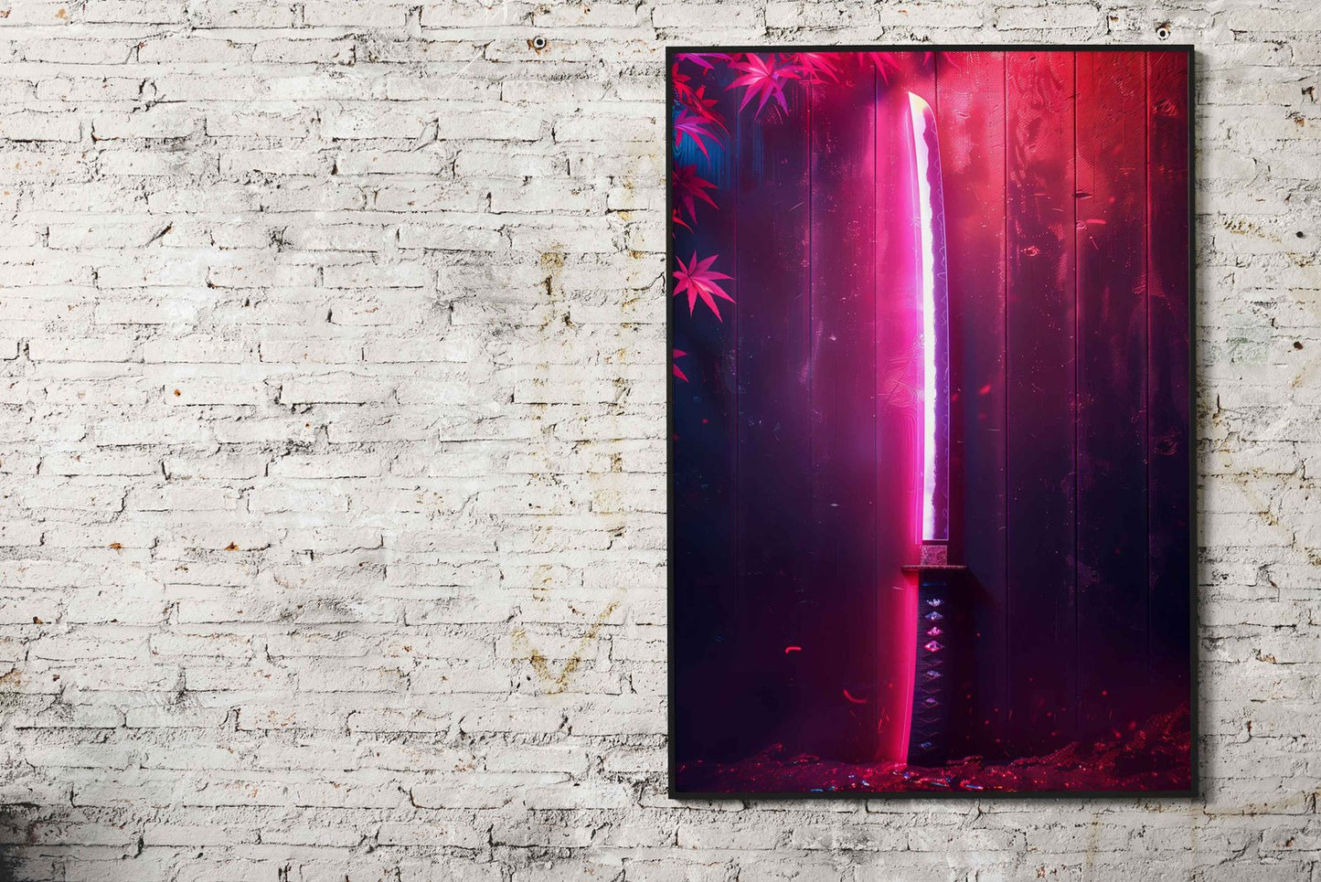 Neon katana Asian Style Poster | Wall Art for H ome & Office | High-Quality Print - High-Quality Visual Display