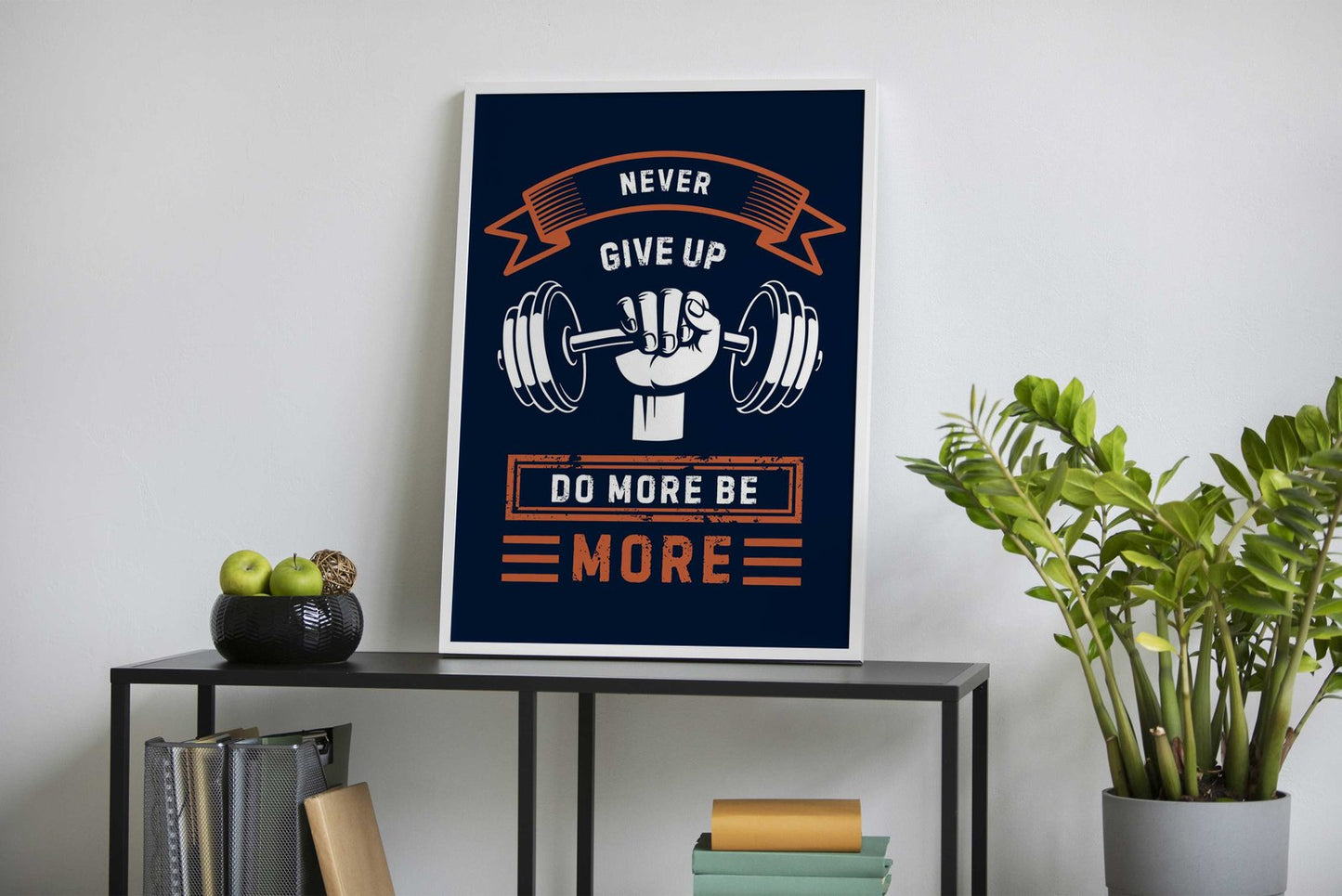 Never Give up Gym Asian Style Poster | Wall A rt for Home & Office | High-Quality Print - High-Quality Visual Display
