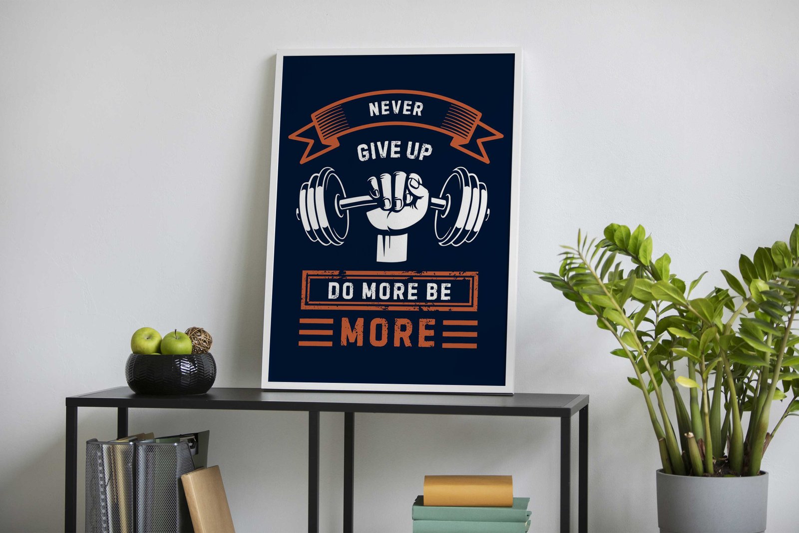 Never Give up Gym Asian Style Poster | Wall A rt for Home & Office | High-Quality Print - High-Quality Visual Display