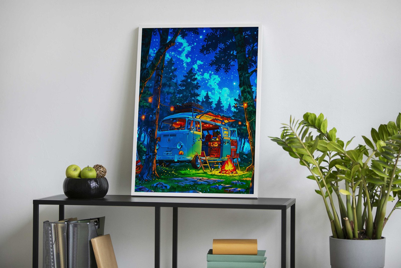 Night Camp Asian Style Poster | Wall Art for H ome & Office | High-Quality Print - High-Quality Visual Display