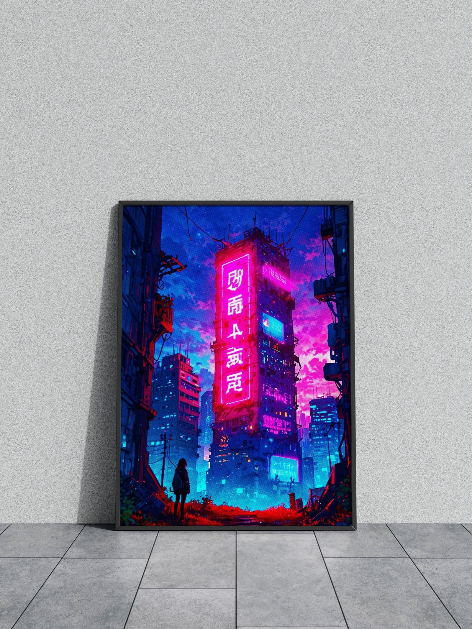 Night City Neon Asian Style Poster | Wall Art fo r Home & Office | High-Quality Print - High-Quality Visual Display