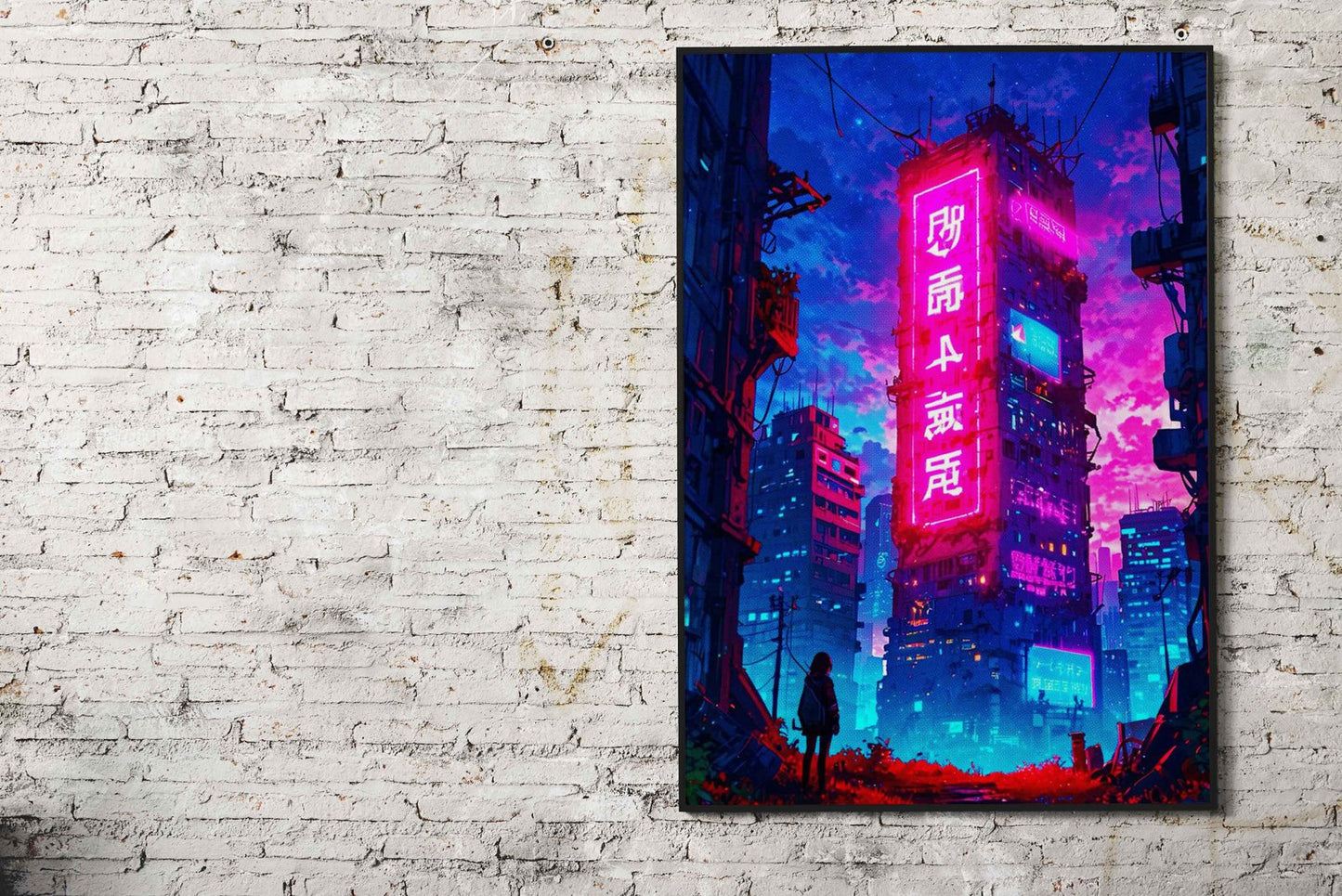 Night City Neon Asian Style Poster | Wall Art fo r Home & Office | High-Quality Print - High-Quality Visual Display