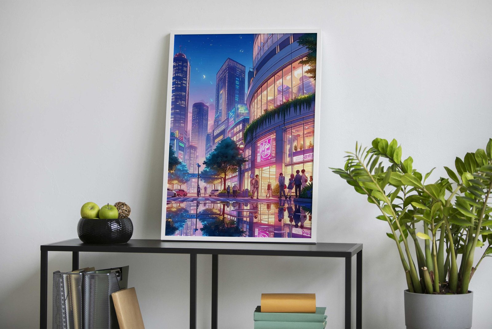 Night Cityscape Asian Style Poster | Wall Art f or Home & Office | High-Quality Print - High-Quality Visual Display