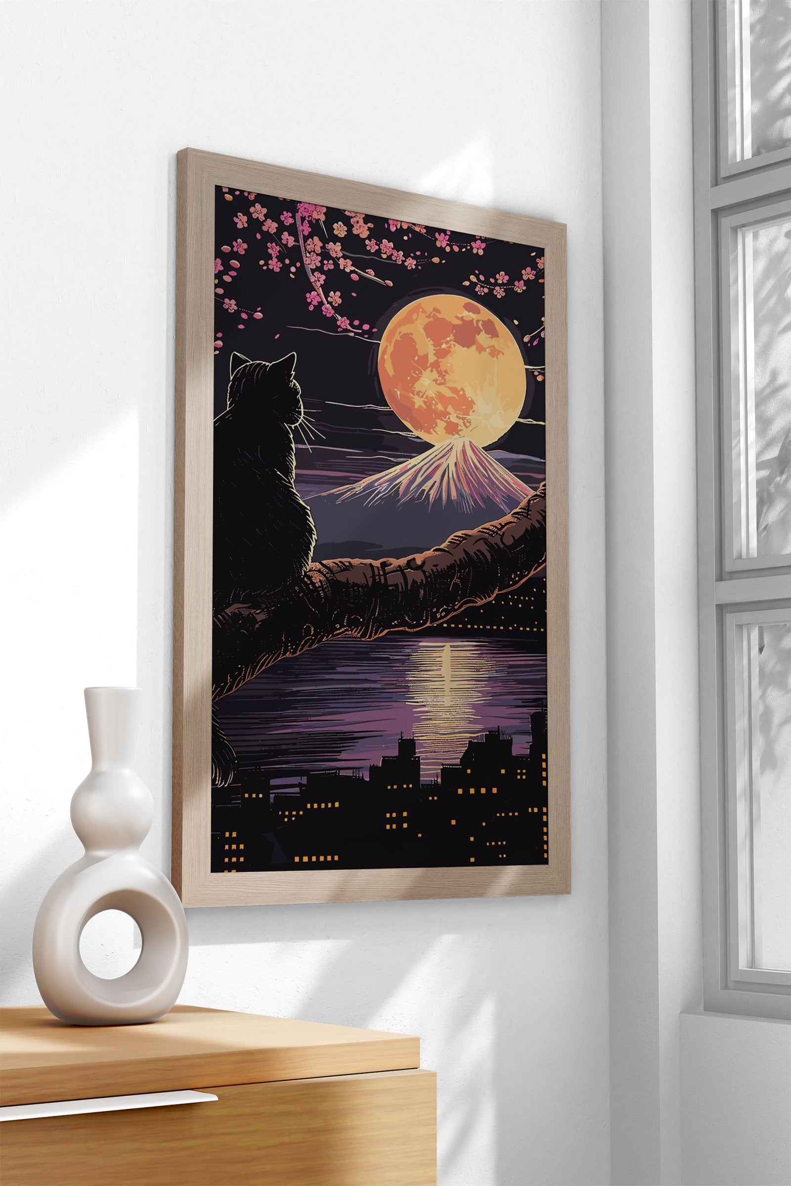 Night In Japan Asian Style Poster | Wall Art for  Home & Office | High-Quality Print - High-Quality Visual Display
