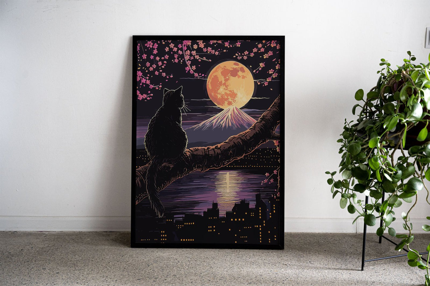 Night In Japan Asian Style Poster | Wall Art for  Home & Office | High-Quality Print - High-Quality Visual Display