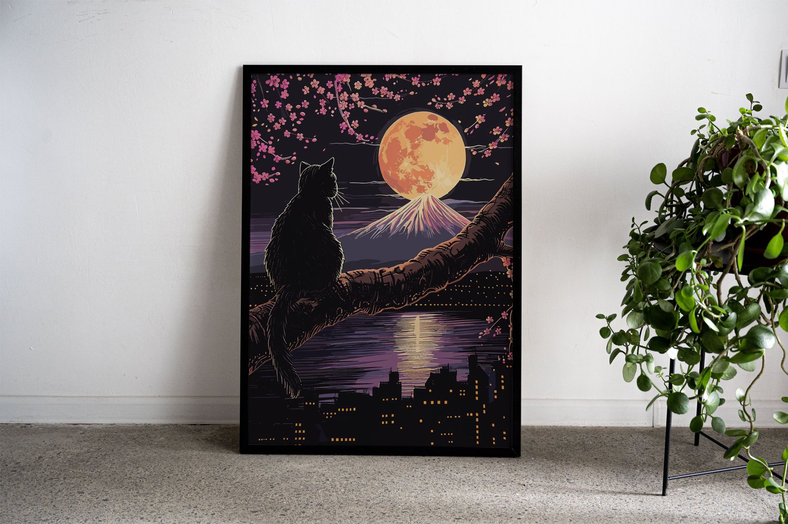 Night In Japan Asian Style Poster | Wall Art for  Home & Office | High-Quality Print - High-Quality Visual Display