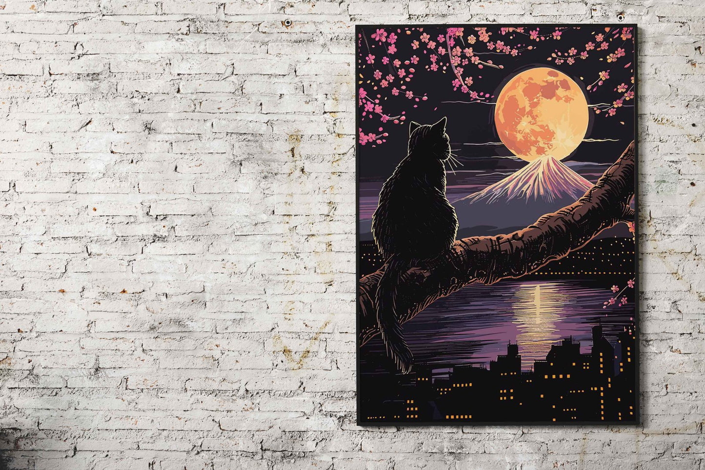 Night In Japan Asian Style Poster | Wall Art for  Home & Office | High-Quality Print - High-Quality Visual Display