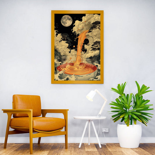 Night Moon Ramen Asian Style Poster | Wall A rt for Home & Office | High-Quality Print - High-Quality Visual Display