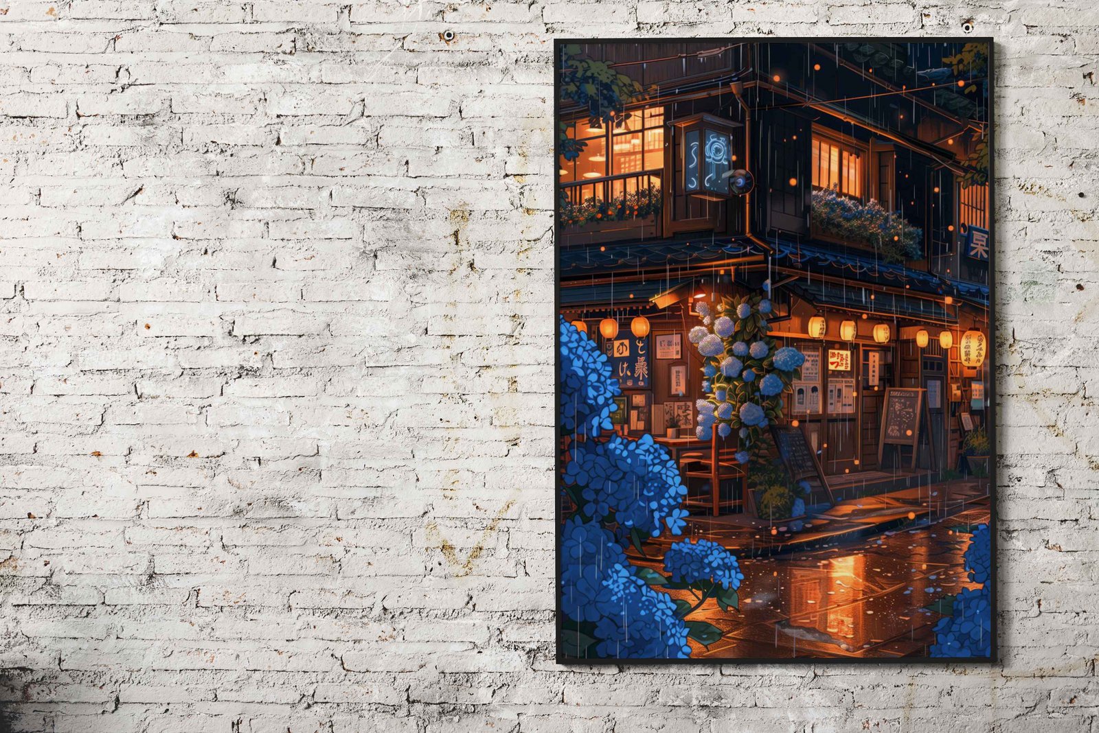 Night Restaurant Anime Asian Style Poster | W all Art for Home & Office | High-Quality Print - High-Quality Visual Display