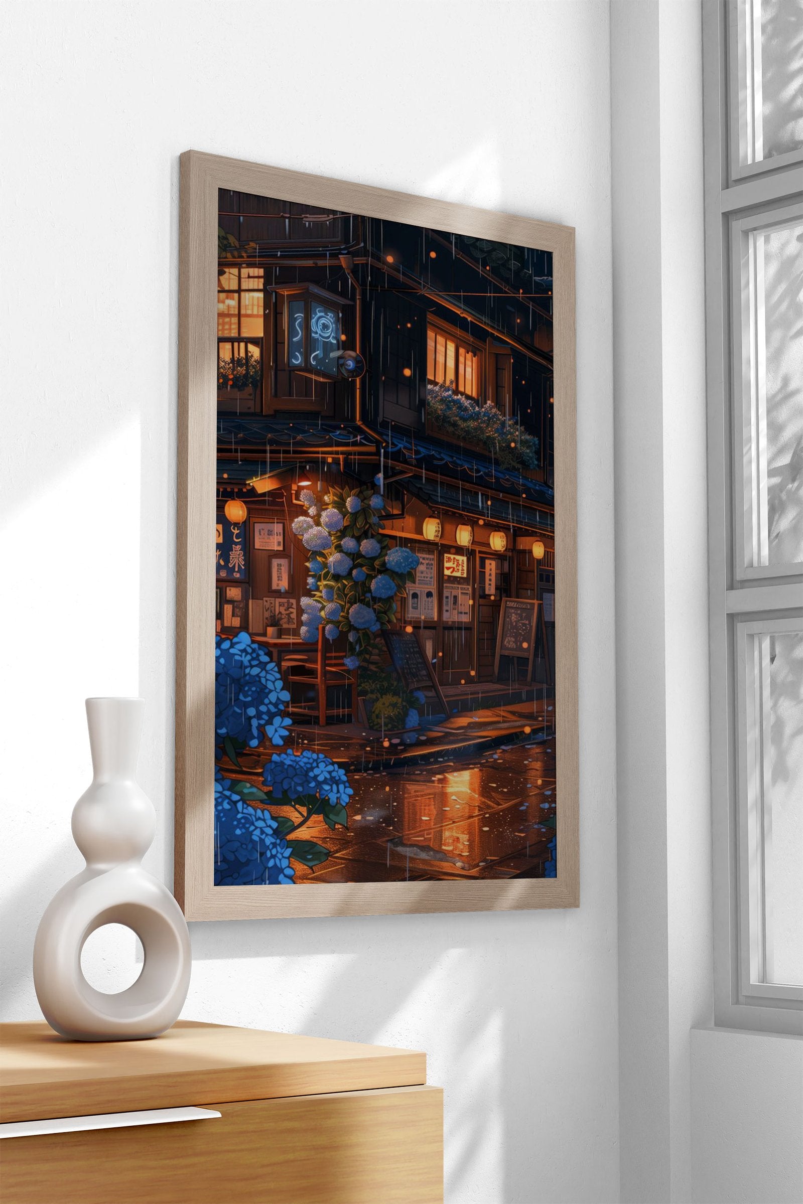Night Restaurant Anime Asian Style Poster | W all Art for Home & Office | High-Quality Print - High-Quality Visual Display