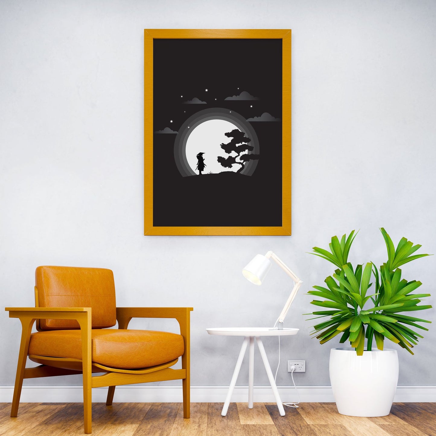Night Shadow Asian Style Poster | Wall Art for  Home & Office | High-Quality Print - High-Quality Visual Display