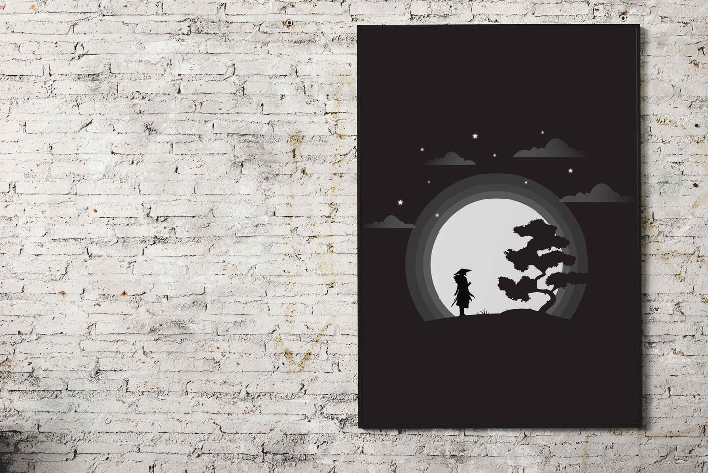 Night Shadow Asian Style Poster | Wall Art for  Home & Office | High-Quality Print - High-Quality Visual Display