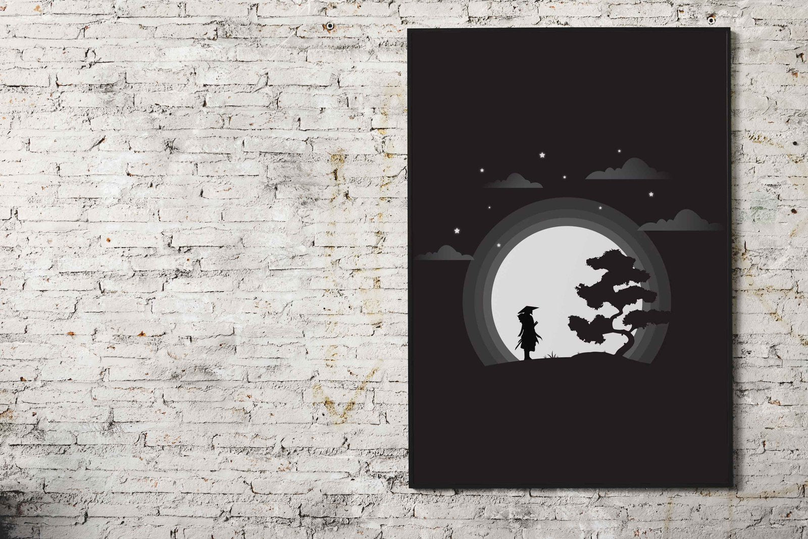 Night Shadow Asian Style Poster | Wall Art for  Home & Office | High-Quality Print - High-Quality Visual Display