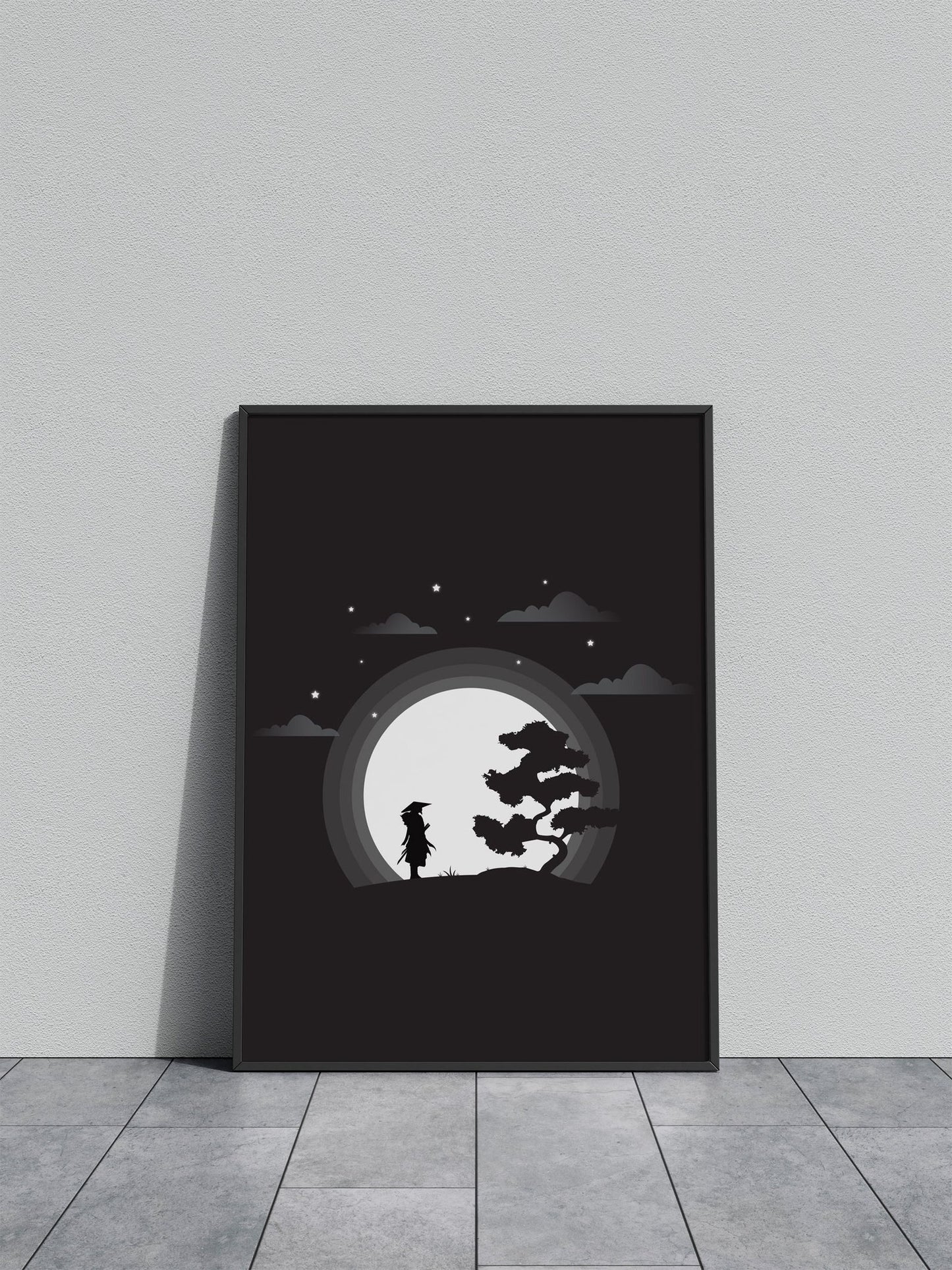 Night Shadow Asian Style Poster | Wall Art for  Home & Office | High-Quality Print - High-Quality Visual Display