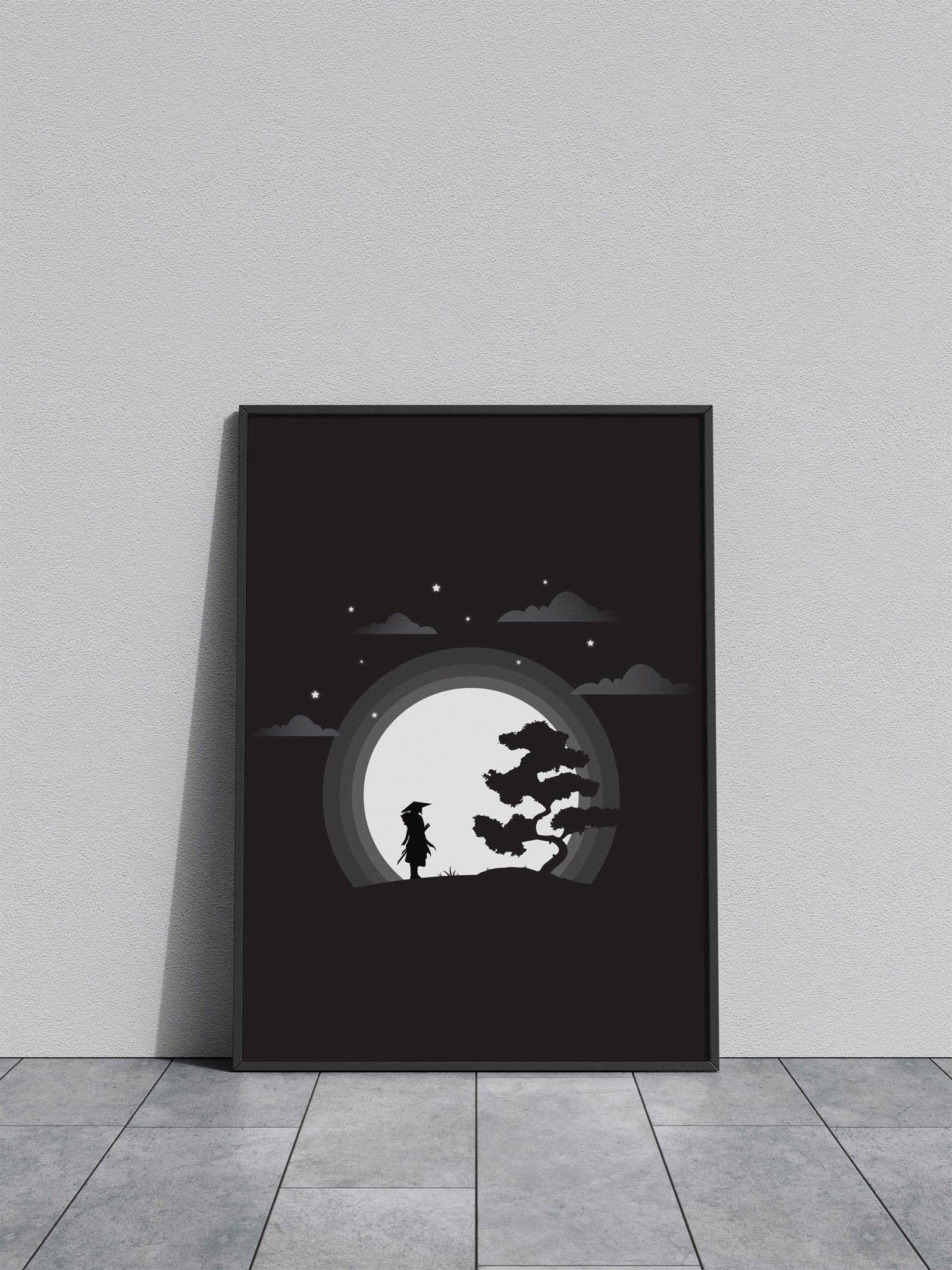 Night Shadow Asian Style Poster | Wall Art for  Home & Office | High-Quality Print - High-Quality Visual Display