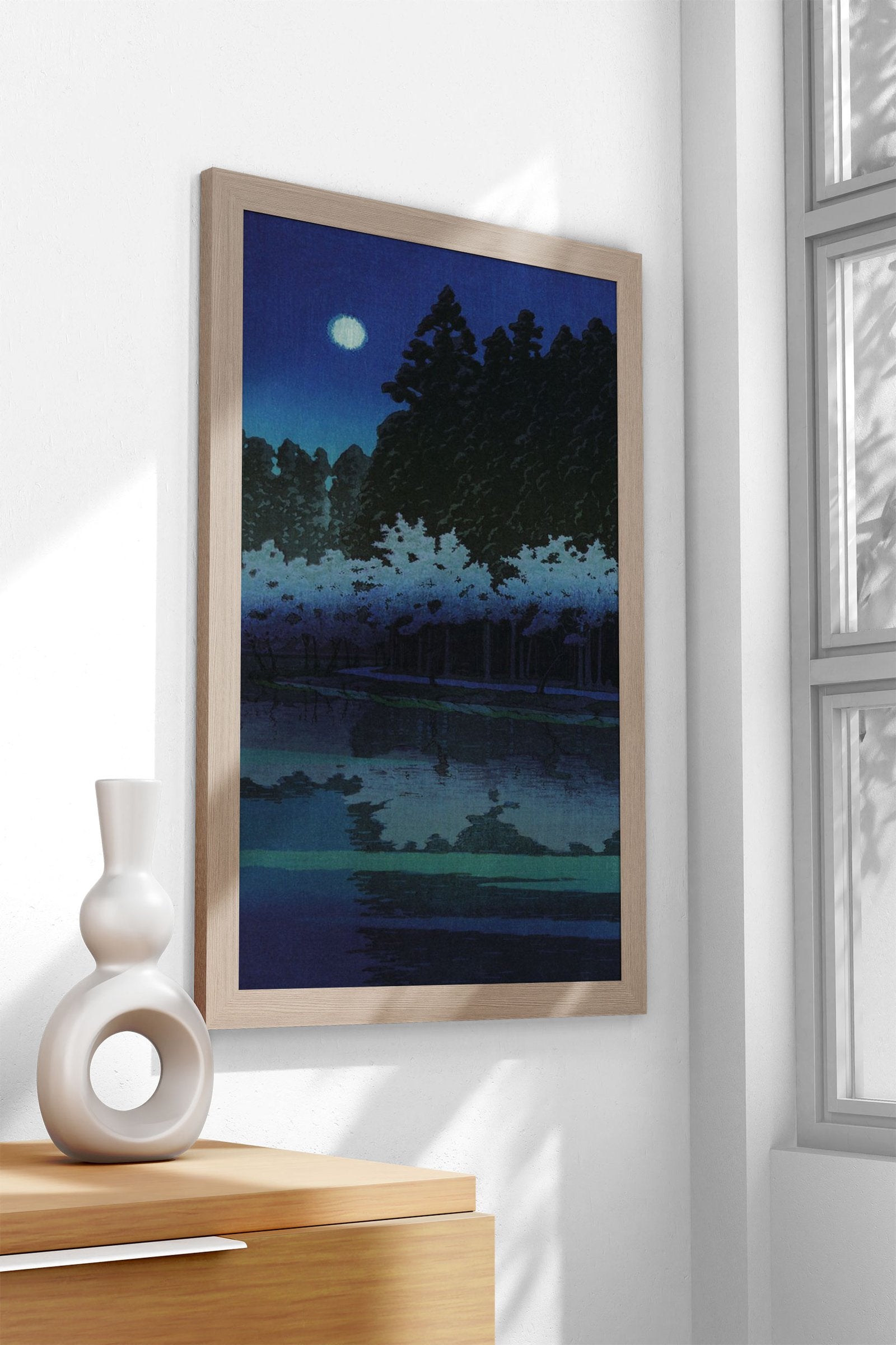 Night at Inokashira Park Asian Style Poster | W all Art for Home & Office | High-Quality Print - High-Quality Visual Display