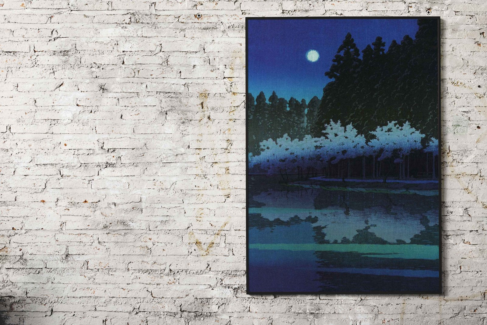 Night at Inokashira Park Asian Style Poster | W all Art for Home & Office | High-Quality Print - High-Quality Visual Display