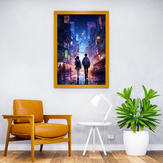 Night city Cyberpunk Asian Style Poster | Wall  Art for Home & Office | High-Quality Print - High-Quality Visual Display