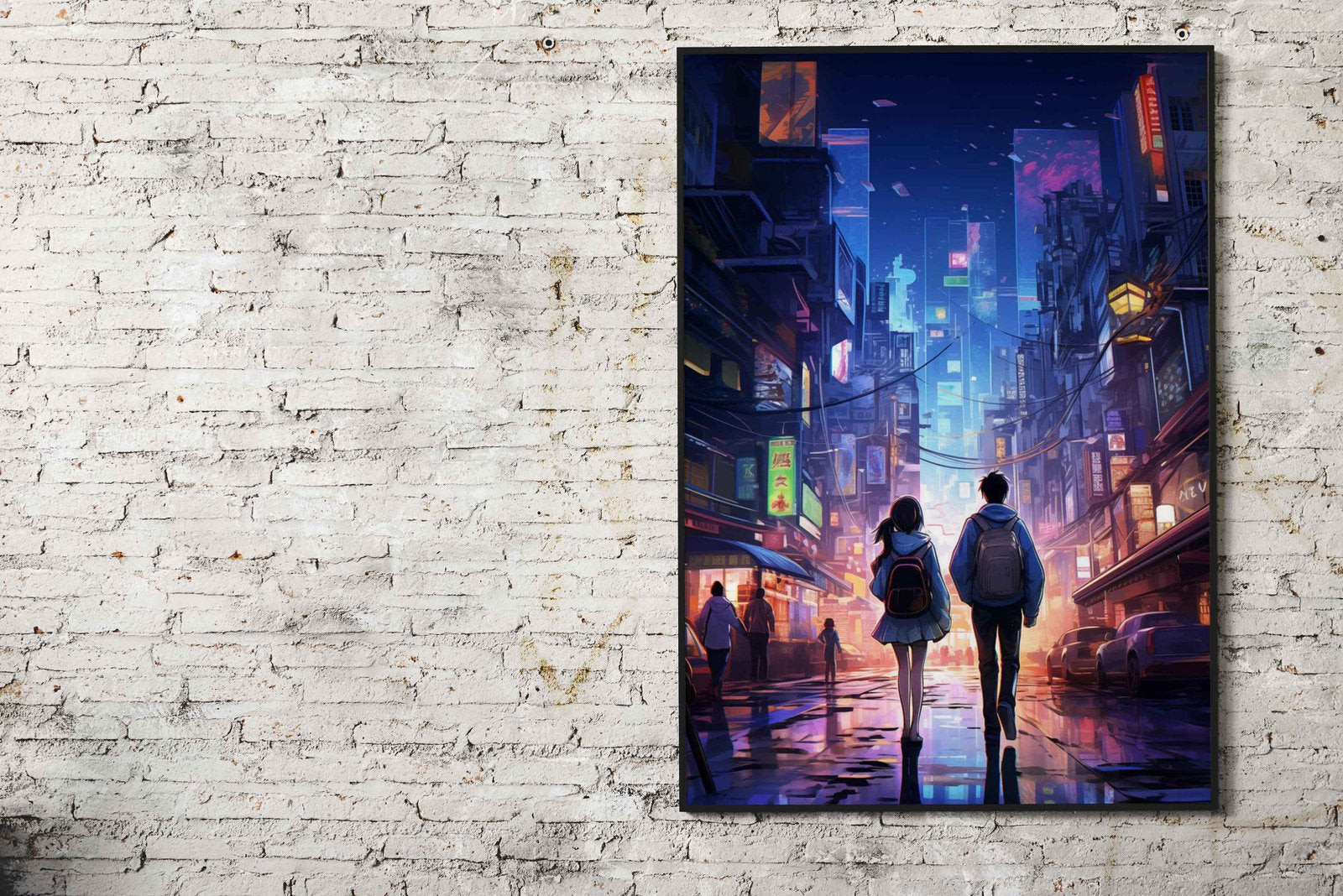 Night city Cyberpunk Asian Style Poster | Wall  Art for Home & Office | High-Quality Print - High-Quality Visual Display