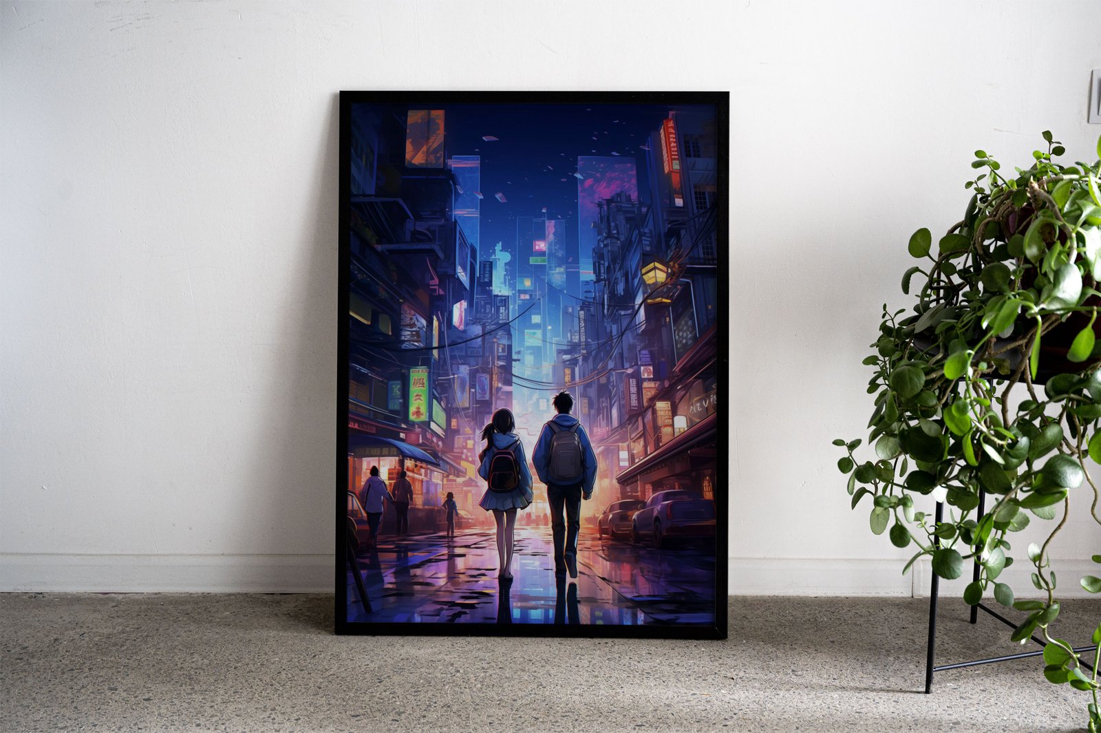 Night city Cyberpunk Asian Style Poster | Wall  Art for Home & Office | High-Quality Print - High-Quality Visual Display