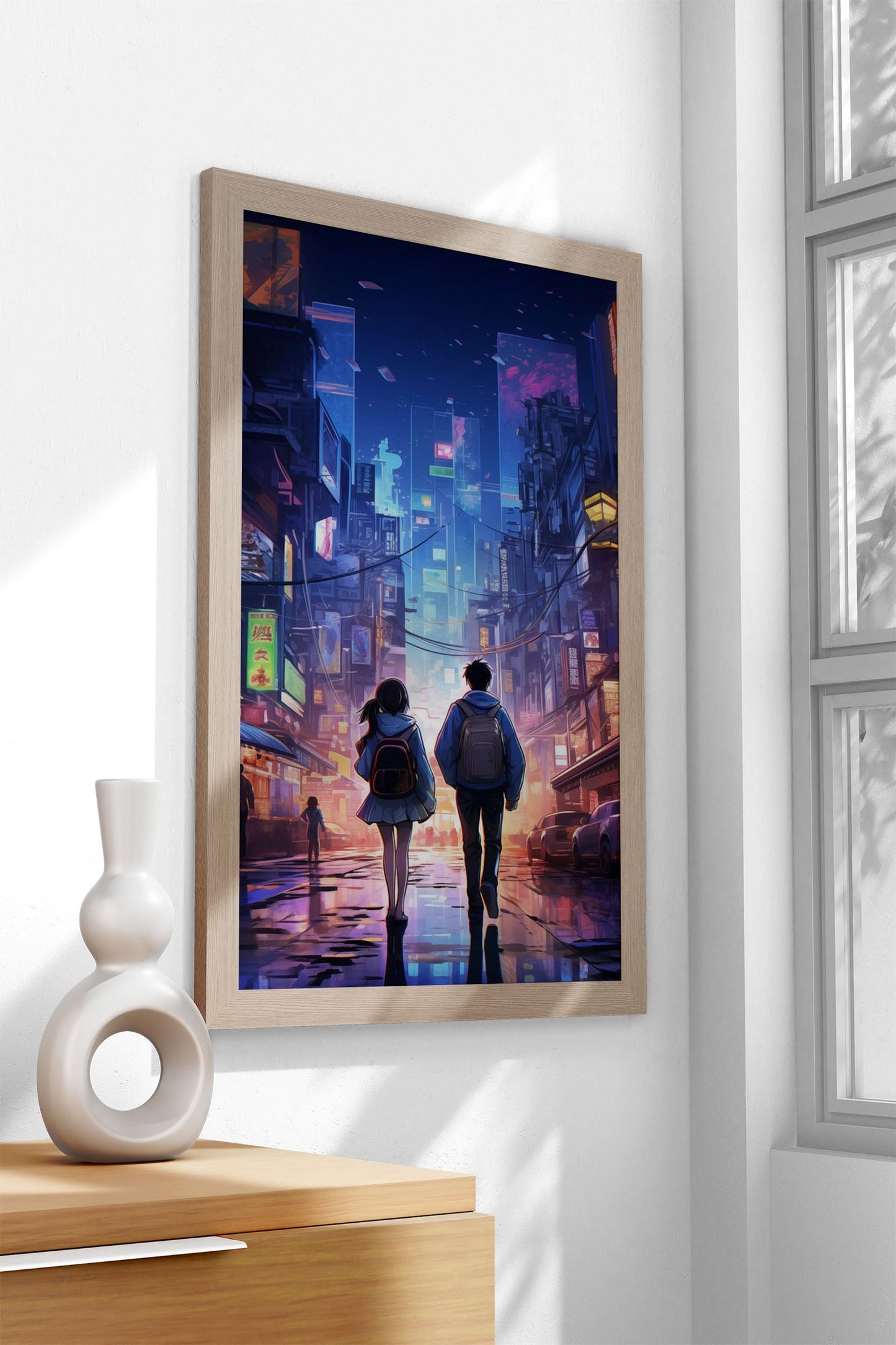 Night city Cyberpunk Asian Style Poster | Wall  Art for Home & Office | High-Quality Print - High-Quality Visual Display