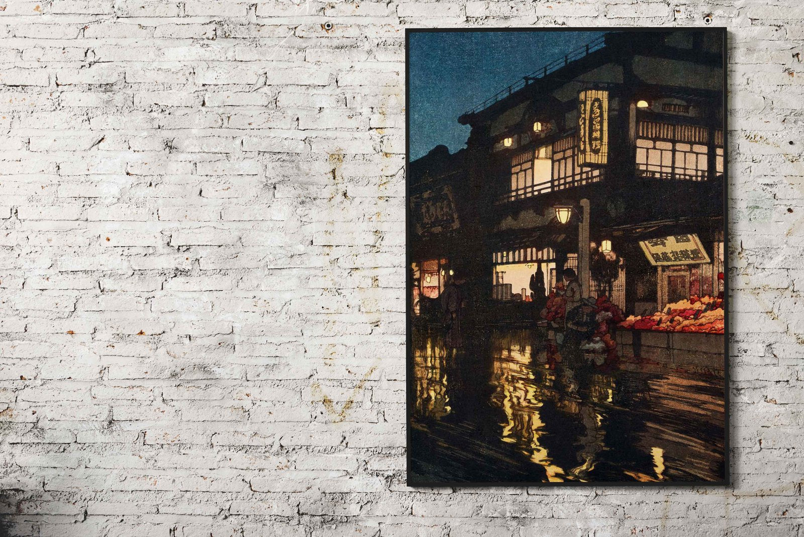 Night of Kagurazaka Street Asian Style Poster  | Wall Art for Home & Office | High-Quality Print - High-Quality Visual Display