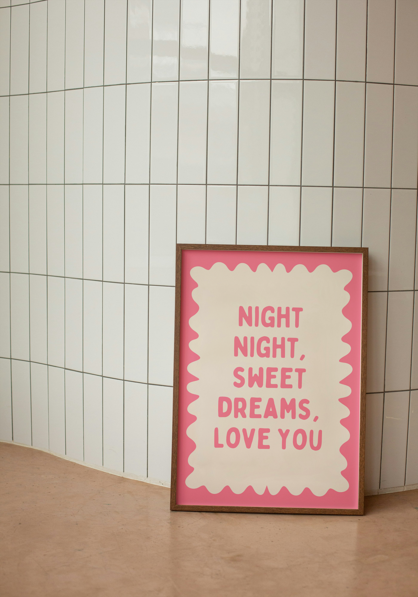 Night Night, Sweet Dreams, Love You | Watermelon and Cream | Art Print - High-Quality Premium Wall Art Decor Sticker