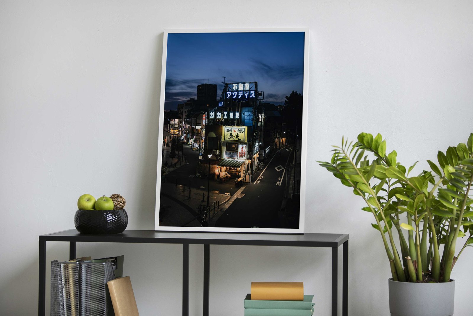 Nighttime Street in Japan Asian Style Poster |  Wall Art for Home & Office | High-Quality Print - High-Quality Premium Wall Art Decor Sticker