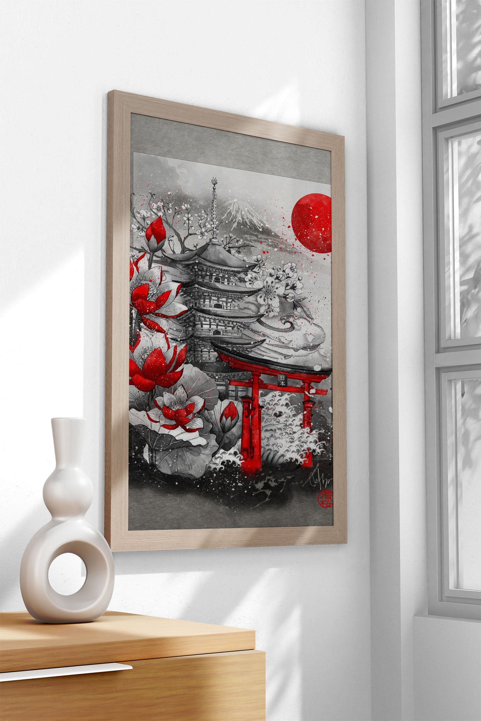 Nihon Asian Style Poster | Wall Art for Home &  Office | High-Quality Print - High-Quality Premium Wall Art Decor Sticker
